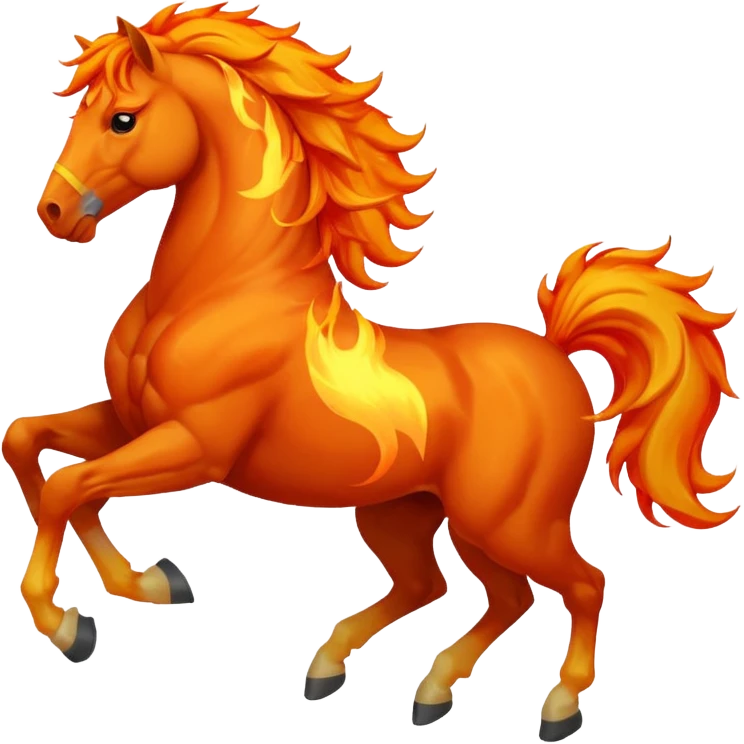 red fire horse emoji
