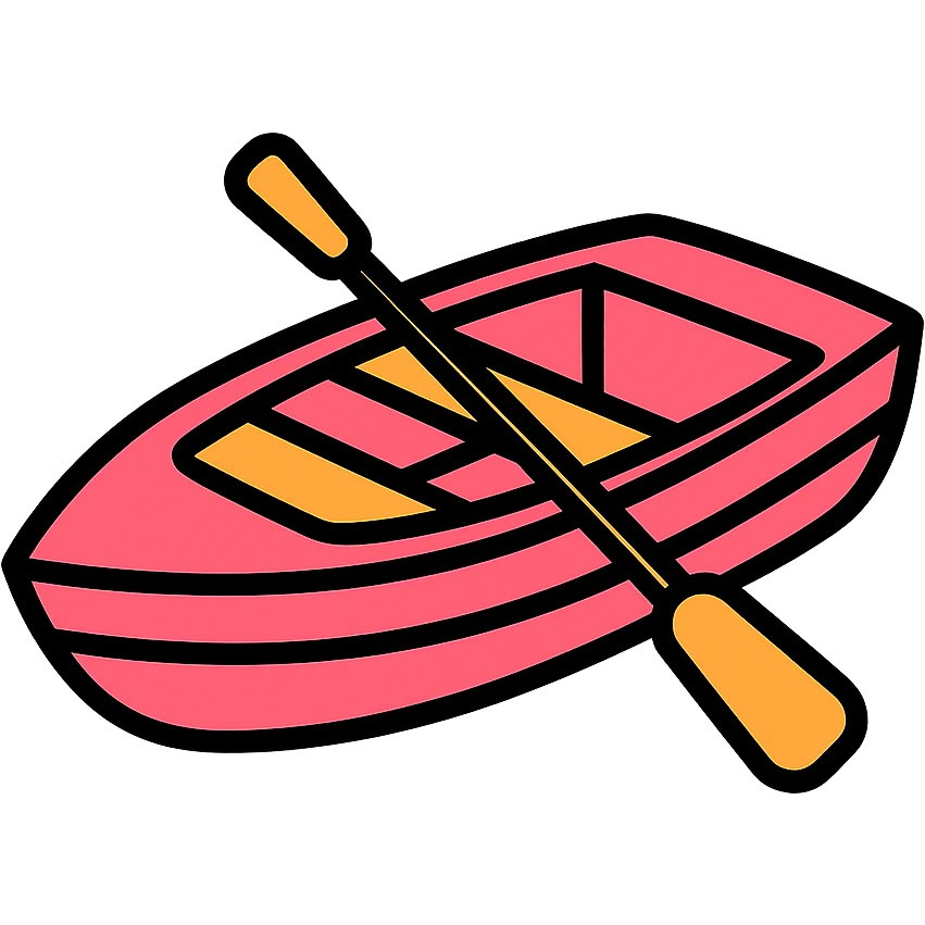 modern pink rowing boat emoji