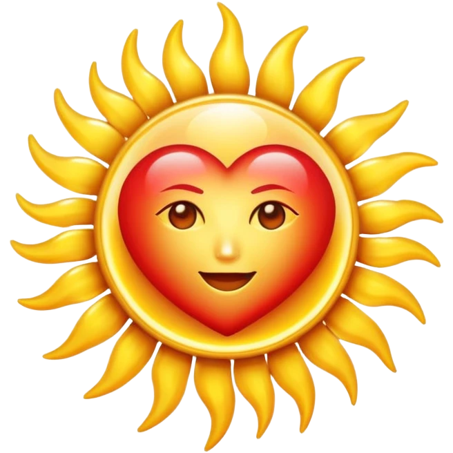 Sun and heart emoji