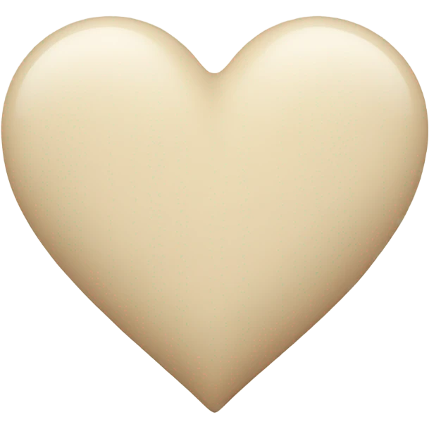 A heart in colour beige emoji