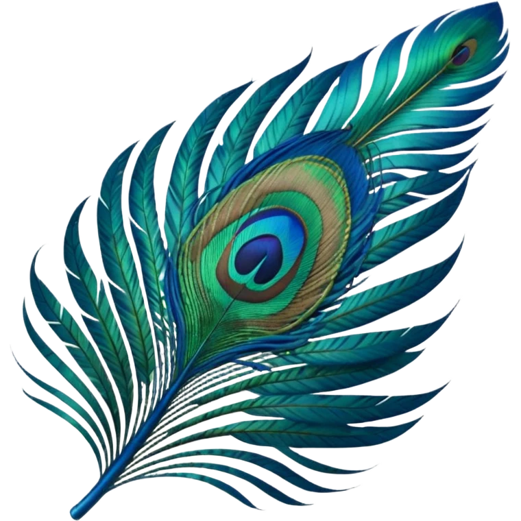 Peacock feather emoji