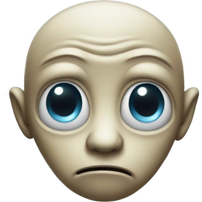 Sad alien emoji