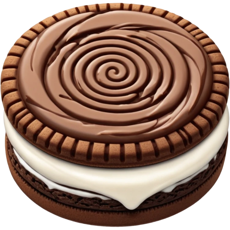 Chocolate cinnamon cream Oreos emoji