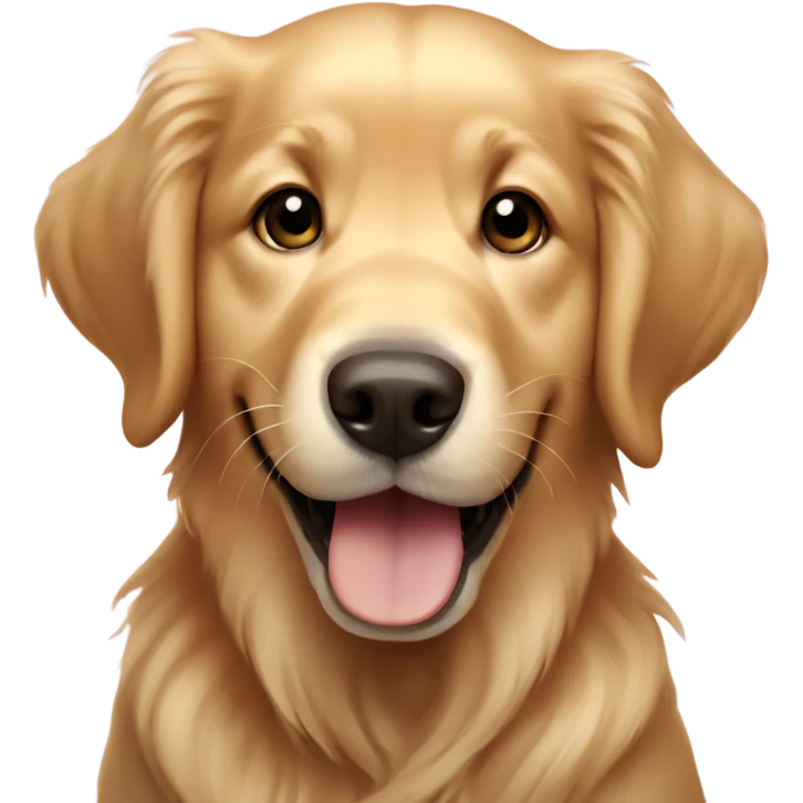 Golden retriever happy puppy emoji