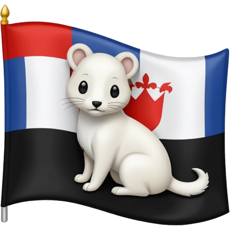Emoji hermine du drapeau breton. Ne modifie par le design, je veux juste l'hermine en noir. Je te parle du petit symbole emoji