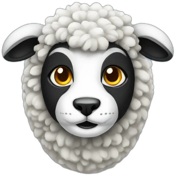 black and white cheetah-sheep emoji