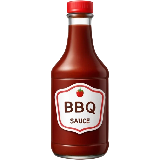 BBQ sauce bottle – with label
 emoji