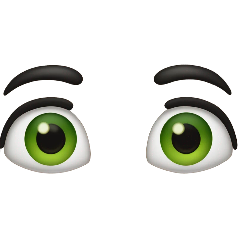 Brown and green eyes emoji
