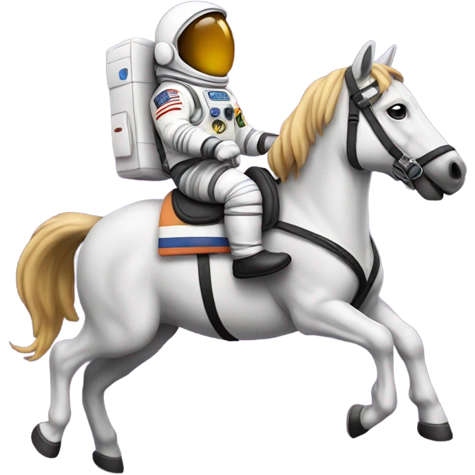 An astronaut riding a horse emoji