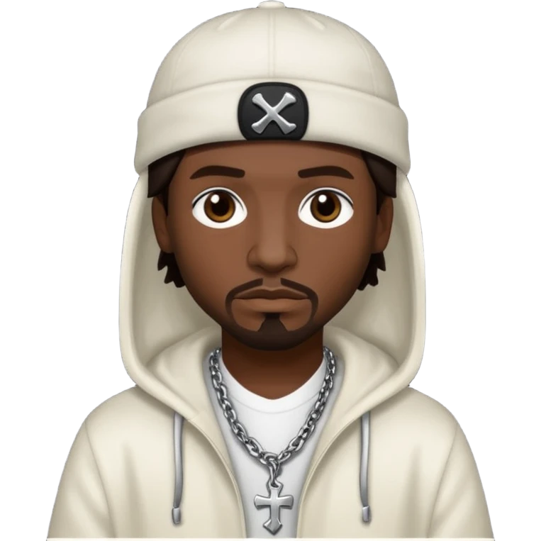 Krazie Bone with dark brown hair emoji