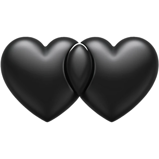 İki siyah kalp Birleşik emoji