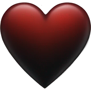 Dark-almost-black-red-heart emoji
