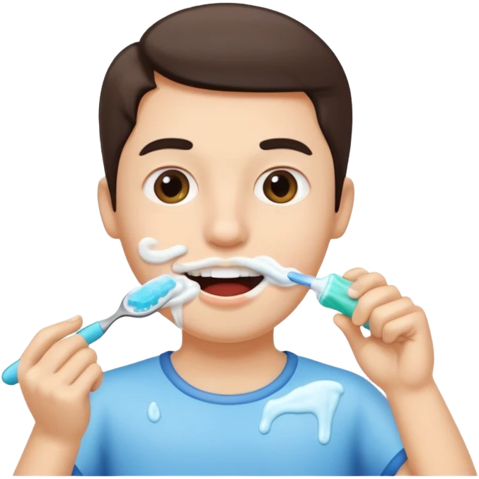 Brushing your teeth emoji