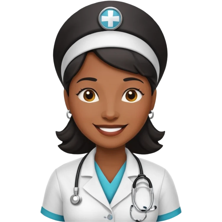 Black nurse boss emoji