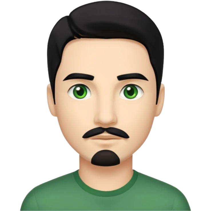 Kevin Richardson with black hair, green eyes emoji