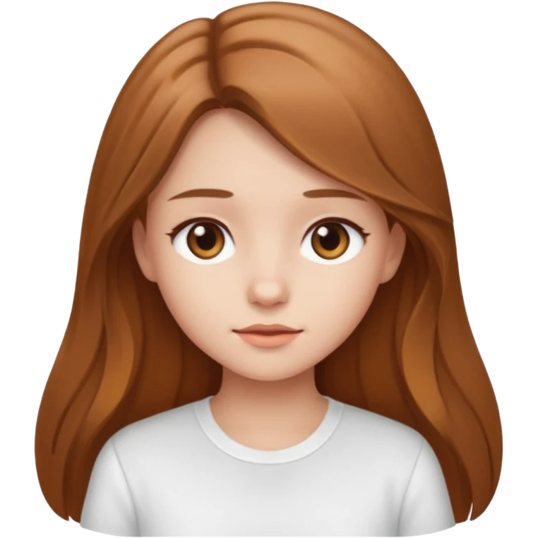 милая девушка с русыми длинными волосами emoji