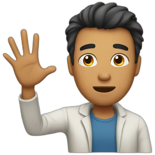 guy saying no emoji