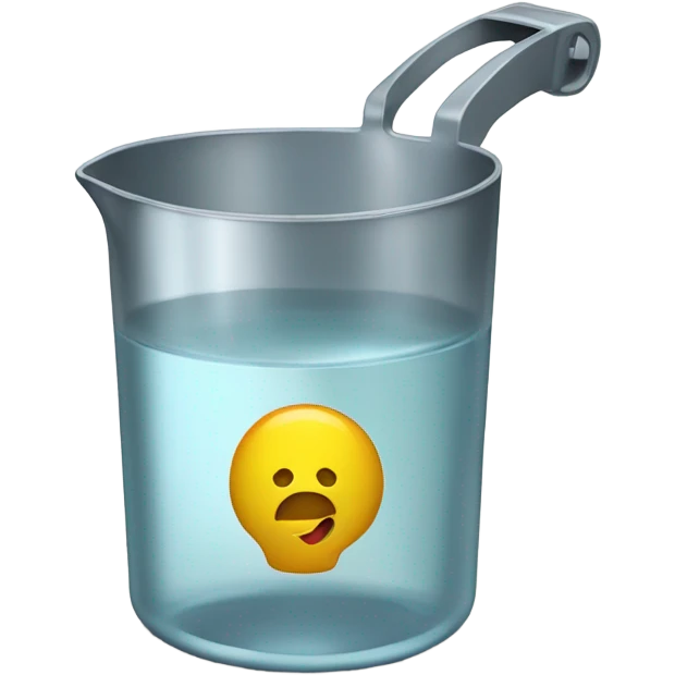 metal measuring cup full of water emoji