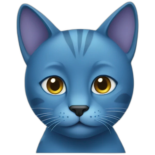 Blue cat emoji