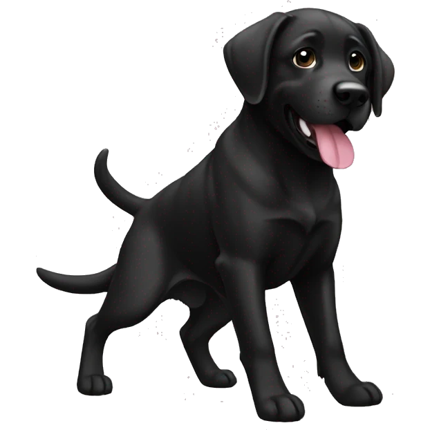 Karate black labrador emoji