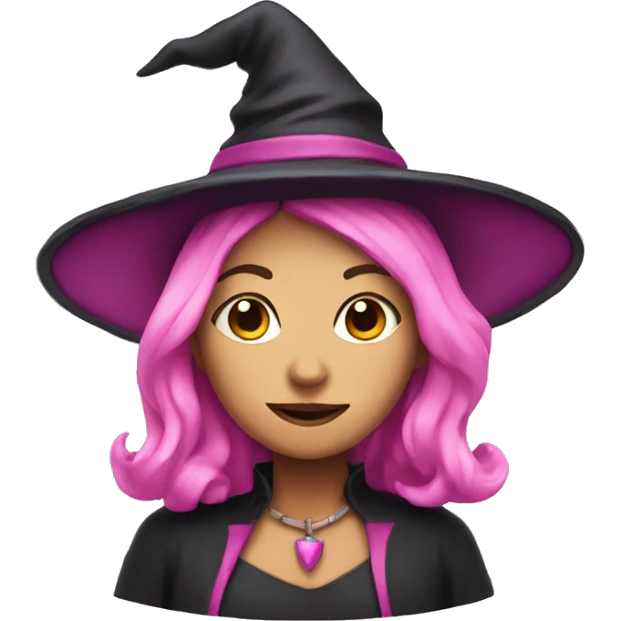 Pink witch emoji