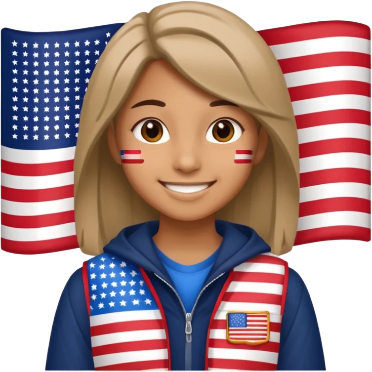 USA styled student emoji