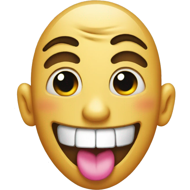 Winking emoji with pierced tongue emoji