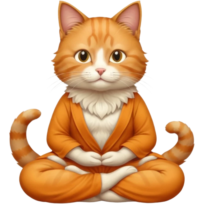 cat sitting lotus emoji