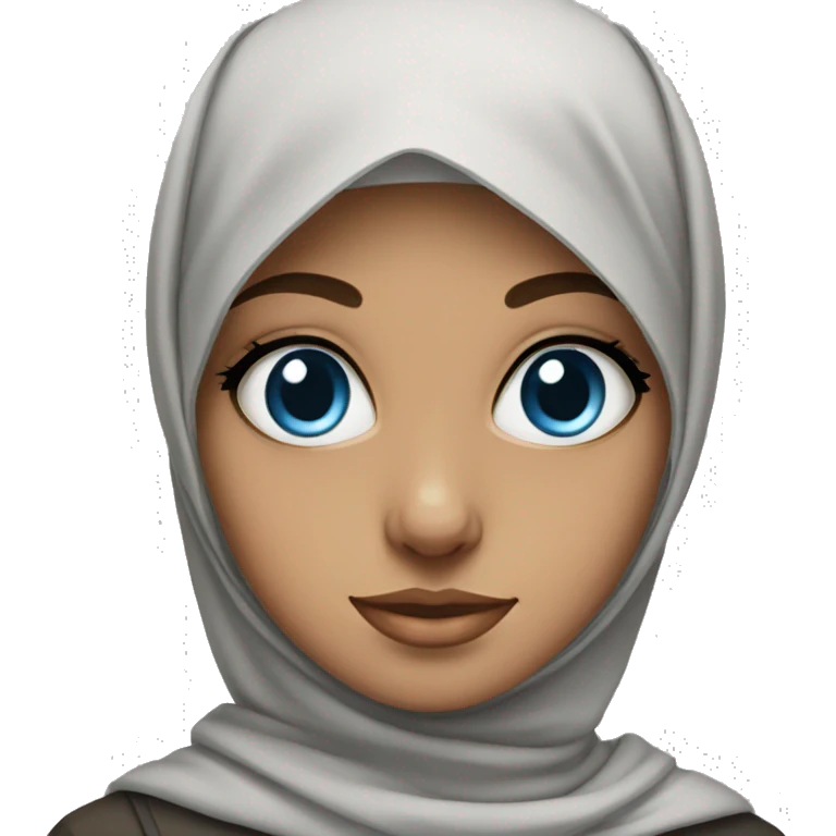 Blue-eyed girl in a hijab emoji