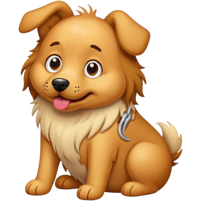 Dog with worms emoji