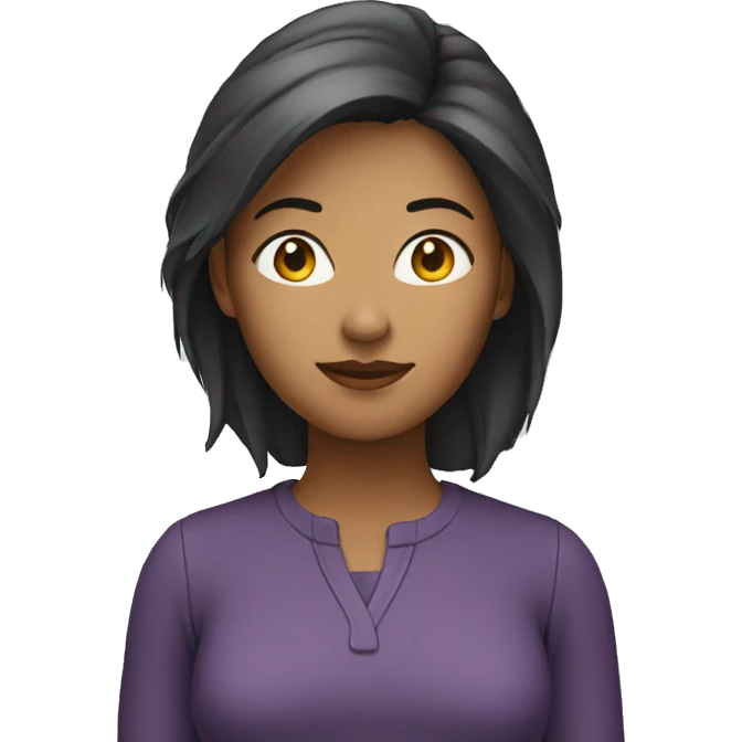 Woman standing front profile emoji