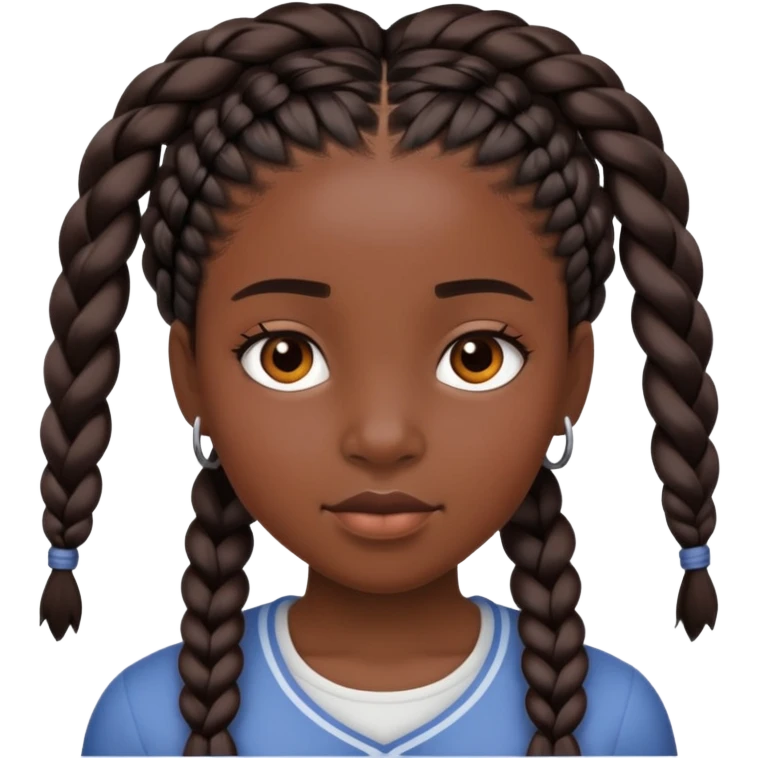 Black girl with braids emoji