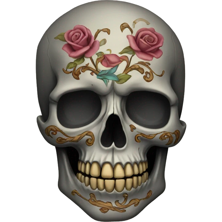 Tattooed skull emoji