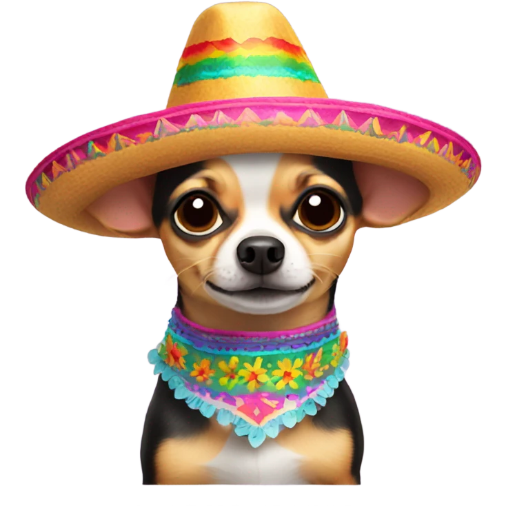 chihuahua with sombrero emoji