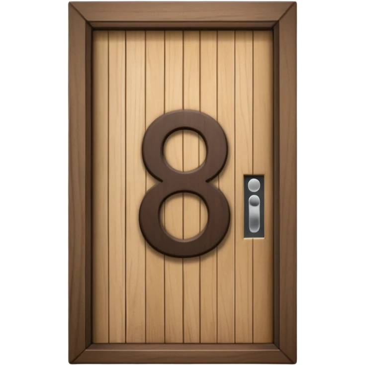 modern villa door number wood Japanese emoji