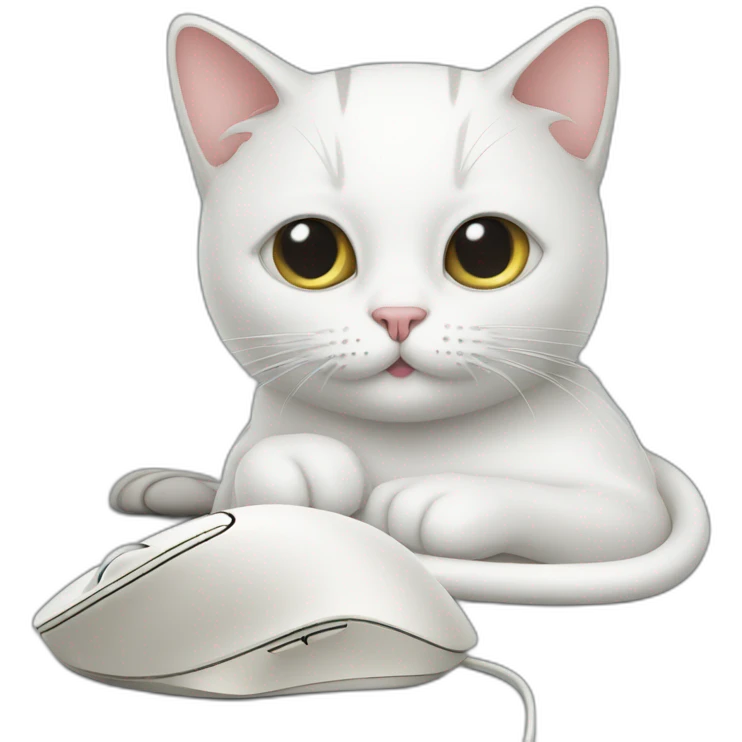 cat and computer mouse emoji