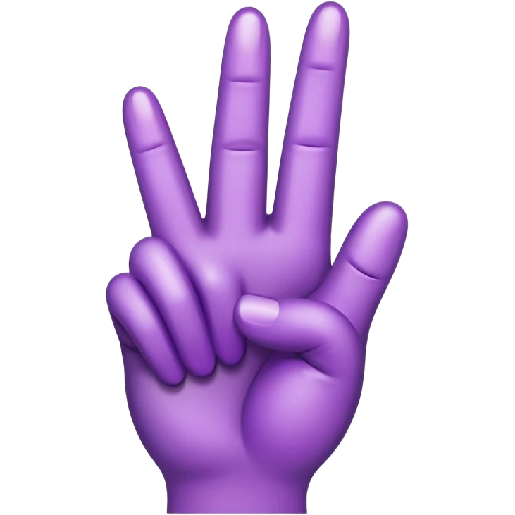 purple middle finger  emoji