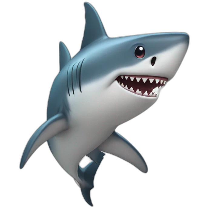 goofy shark emoji