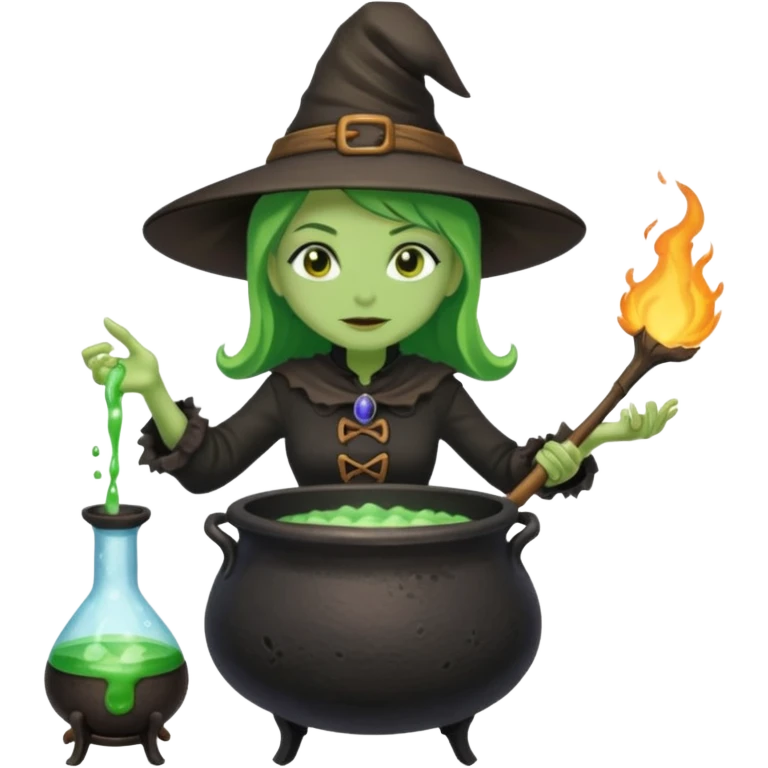 green witch cooking potion emoji
