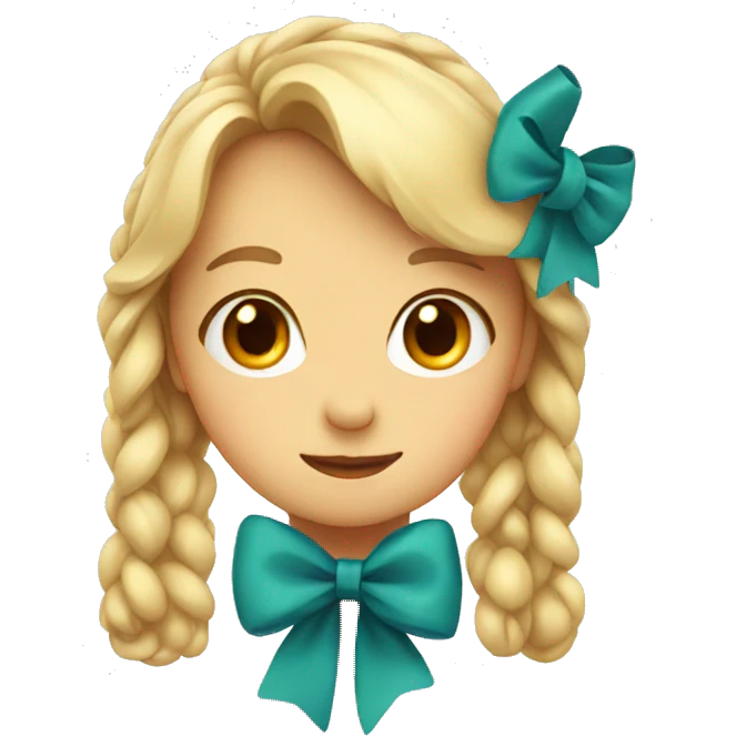 Cute face with a bow emoji