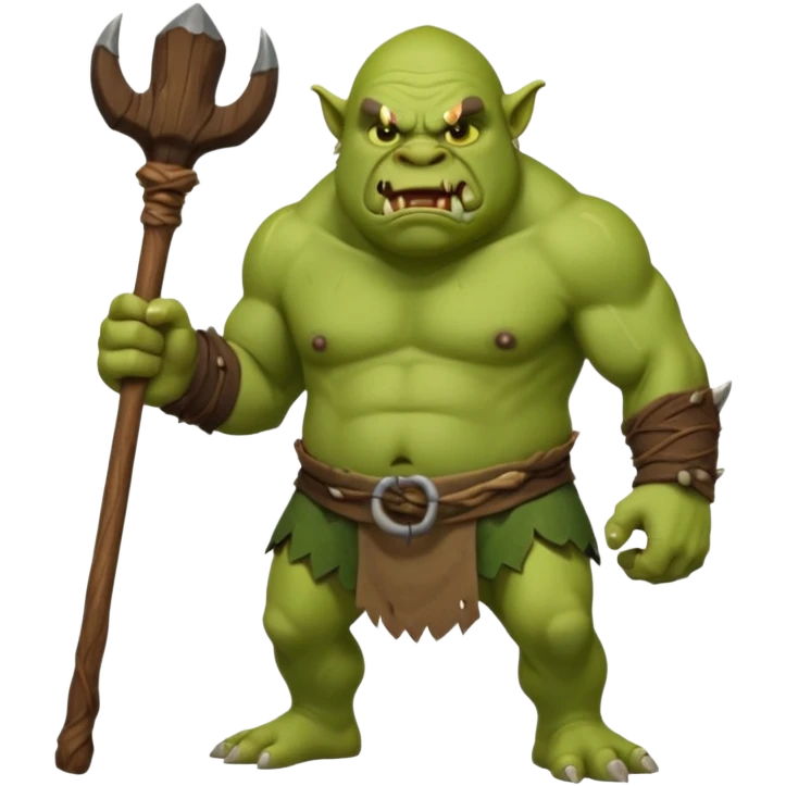 Ogre full body with Stick but no Spear emoji