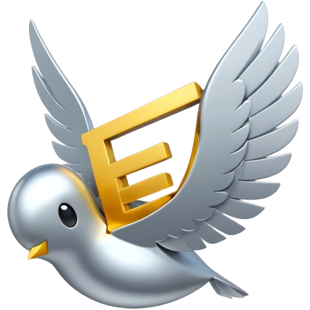 Flying letters emoji