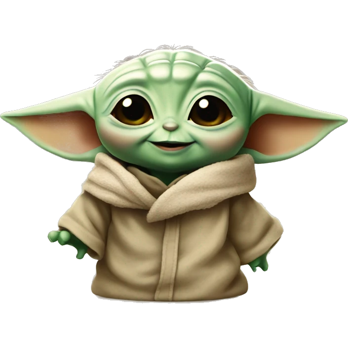 Baby yoda smiling  emoji