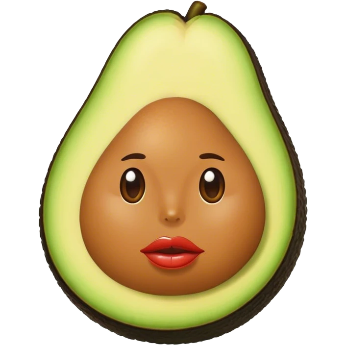  Avocado with big lips emoji