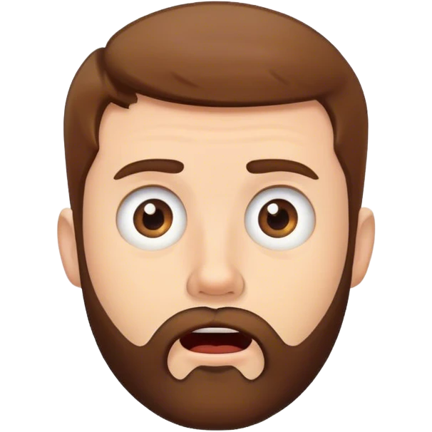 Family Guy man with short hair beard with no mustache surprised face emoji