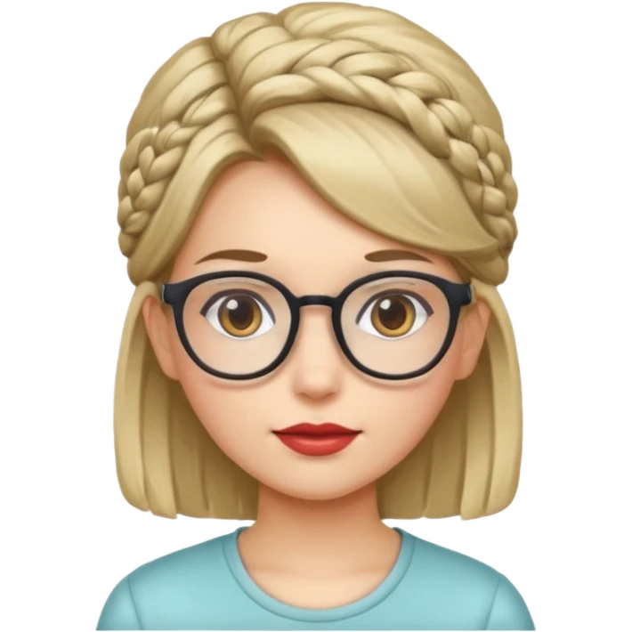 girl with hair style glasses on head  emoji