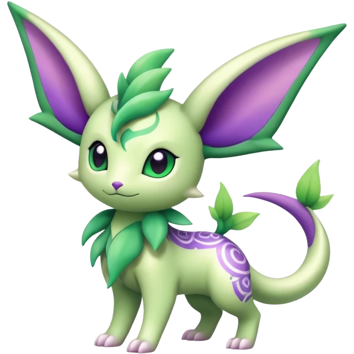 Shiny Exotic Cute Adorable Majestic Ethereal Sparkly Flygon-Espeon-Leafeon-Shaymin-Hybrid-Creature with pattern-markings emoji