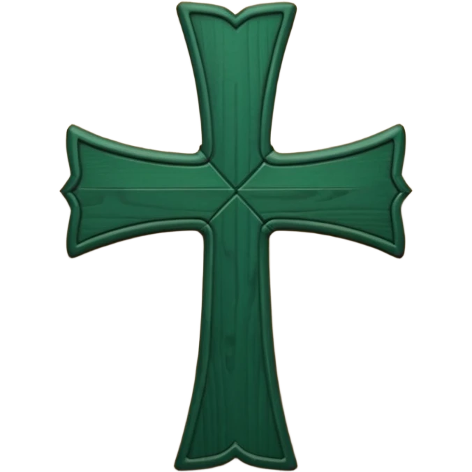 dark green cross, minimalism, no faces or emojis emoji
