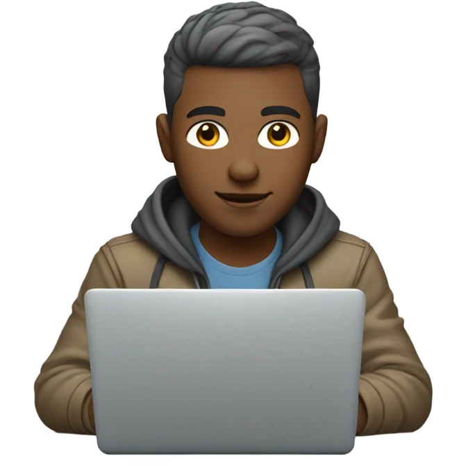 Light skin work from home emoji