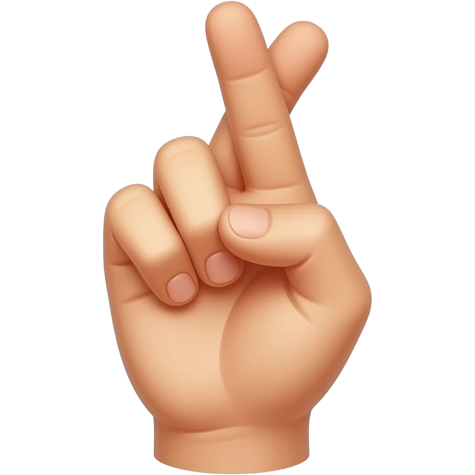 Fais un emogi avec les doi de la meme mainqui se croise emoji